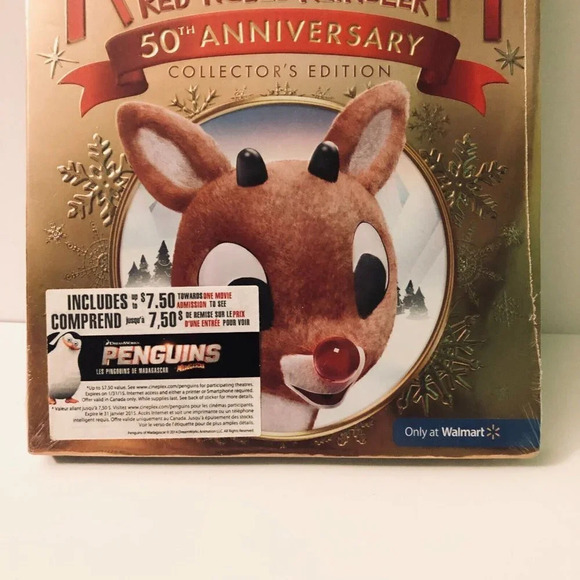 Rudolph The Red Nosed  Reindeer 50th Anniversary DVD Blu Ray Sealed - Picture 2 of 13